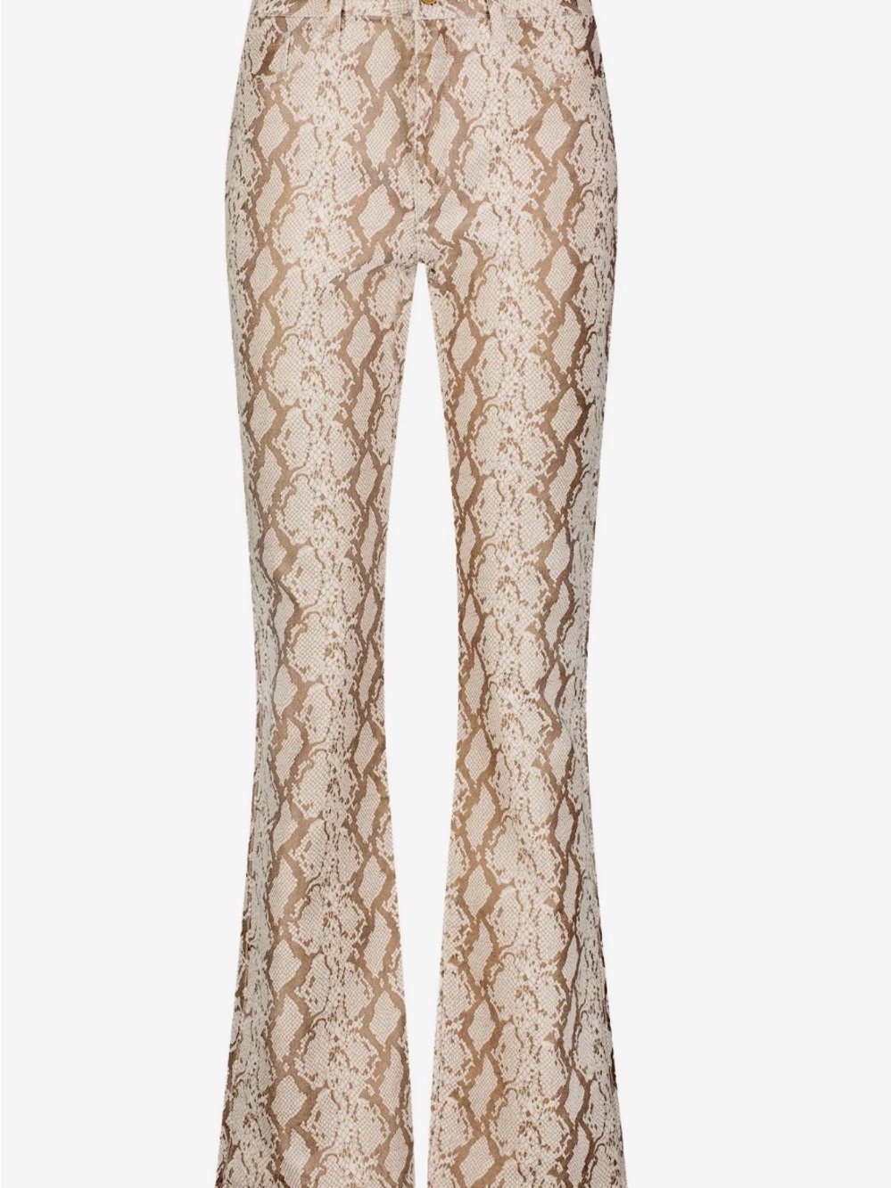 Noli Aria Coated Flare Jean - Gold Python - Picture 2 of 8